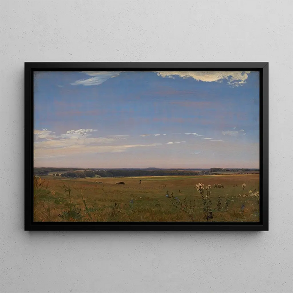 View towards Beldringe Manor - P. C. Skovgaard — framed artwork on a wall