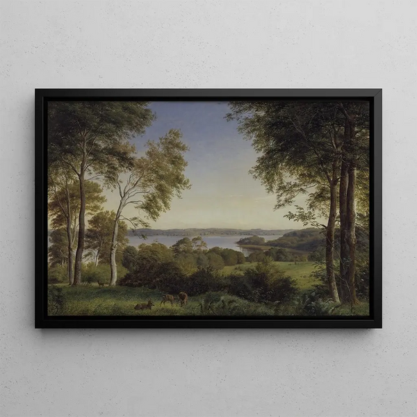 View on Skarre S - P. C. Skovgaard — framed artwork on a wall
