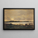 View through the Præst fjord towards the Nys manor - P. C. Skovgaard — framed artwork on a wall