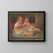 Two Young Girls Reading a Book - Peter O. Vickery — framed artwork on a wall