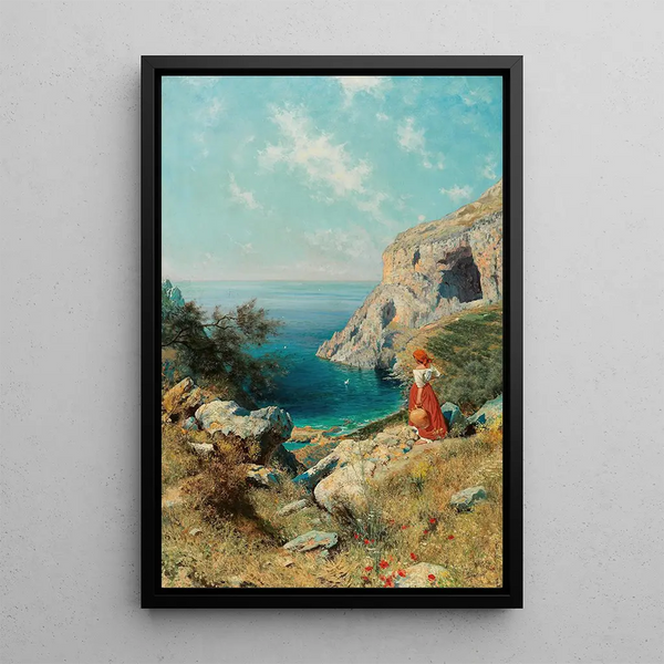 Capri Painting - Paul Schreiber — framed artwork on a wall