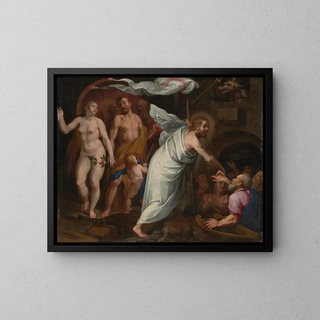 The Descent of Christ into Limbo - Pablo de Céspedes — framed artwork on a wall