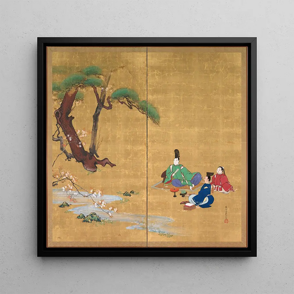 Palais Nagisa des Contes d'Ise - Shibata Zeshin — framed artwork on a wall