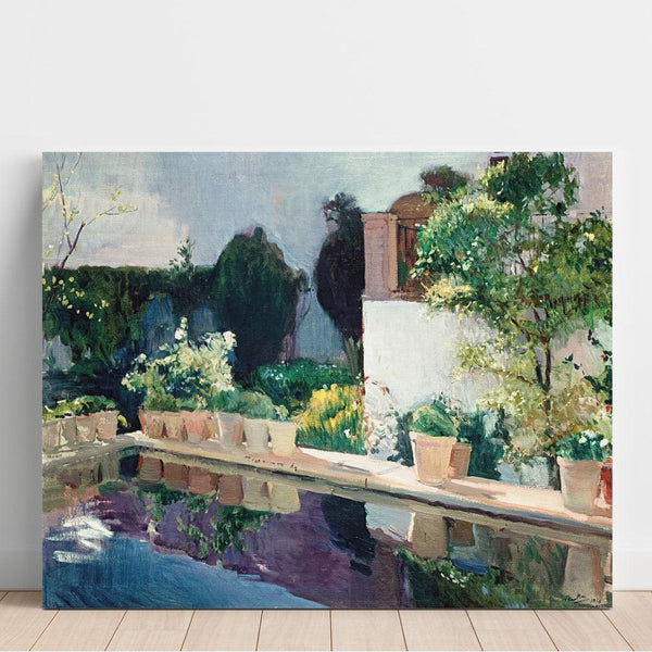 Reproduction of the painting Palais de l'Étang, jardins royaux de Séville - Joaquin Sorolla
