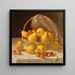 Basket of Pears and Crabapples - John F Francis — framed artwork on a wall