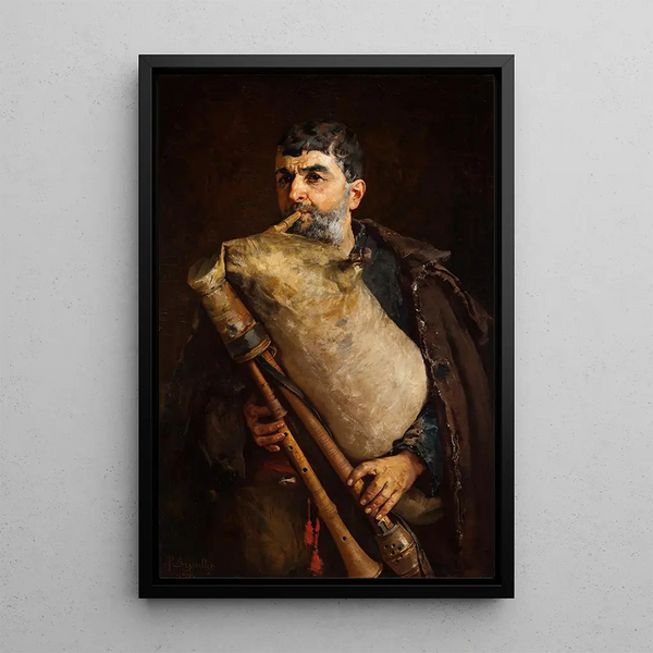 Bagpiper - Pantaleon Szyndler — framed artwork on a wall