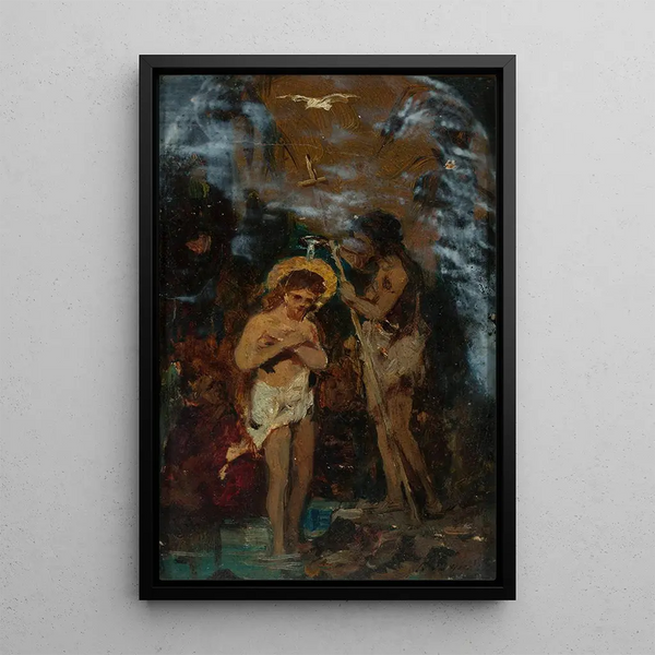 Baptism of Christ - Pantaleon Szyndler — framed artwork on a wall