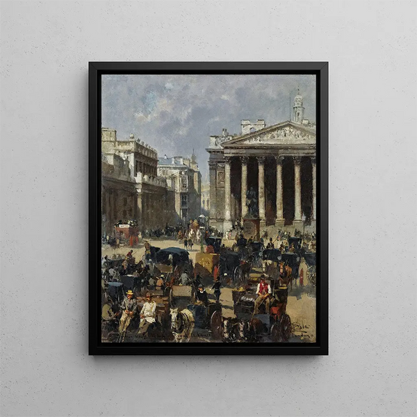 Mansion House and Royal Exchange of London - Paolo Sala — framed artwork on a wall