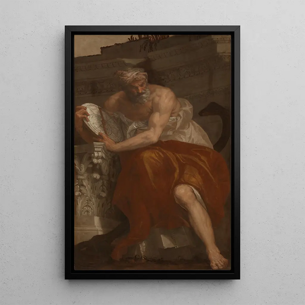 Allegory of navigation with an astrolabe - Paolo Véronèse — framed artwork on a wall