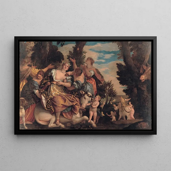 The Rape of Europa - Paolo Véronèse — framed artwork on a wall