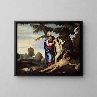 The Creation of Eve - Paolo Véronèse — framed artwork on a wall