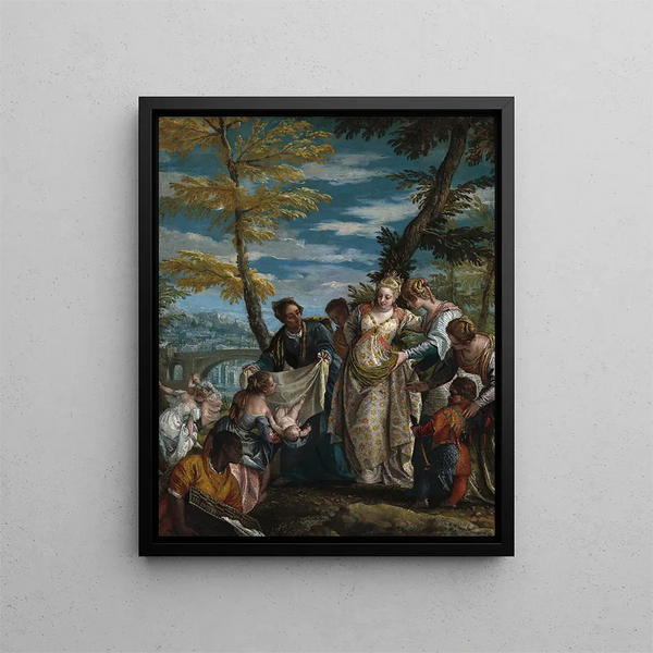 La découverte de Moïse - Paolo Véronèse — framed artwork on a wall