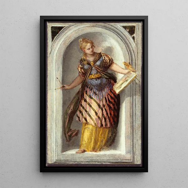 The Muse of Painting - Paolo Veronese — framed artwork on a wall