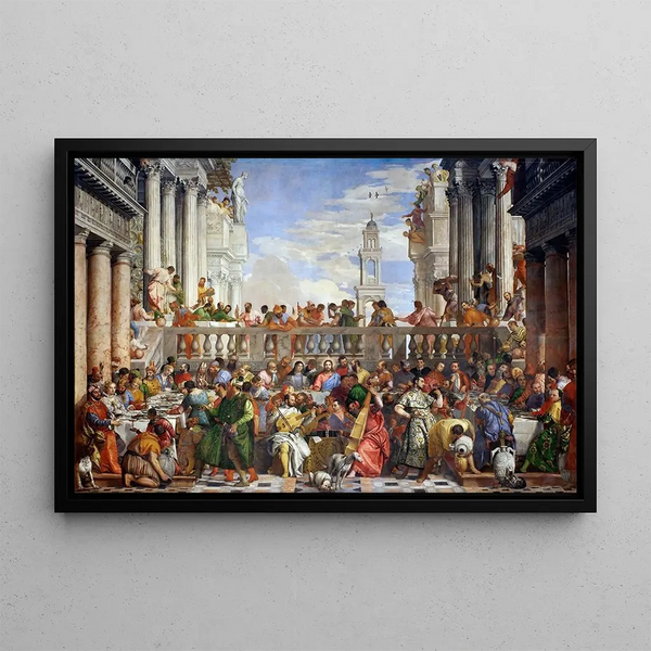 Les Noces de Cana - Paolo Véronèse — framed artwork on a wall