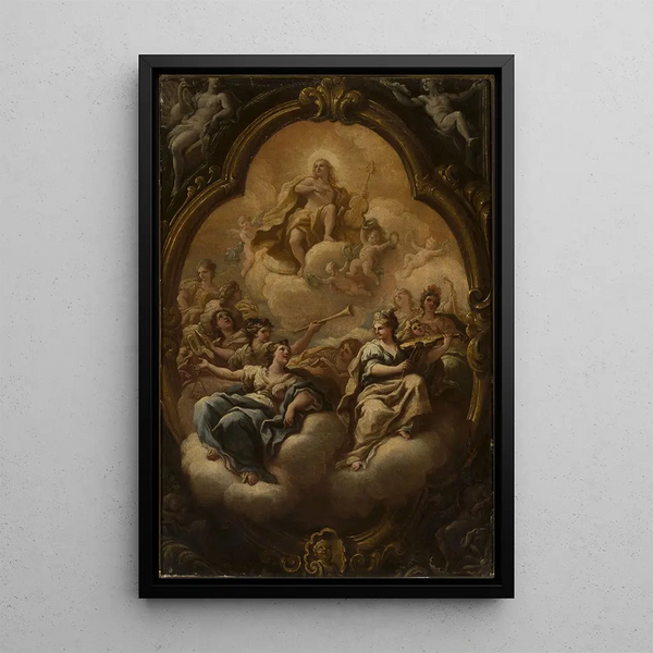 Apollon et les Muses - Paolo de Matteis — framed artwork on a wall