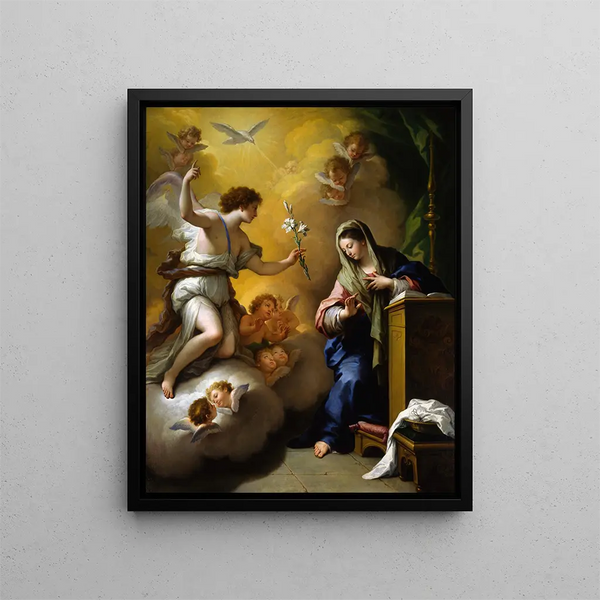 L'Annunciation - Paolo de Matteis — framed artwork on a wall