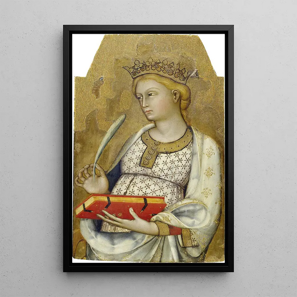 Sainte Catherine d'Alexandrie - Paolo di Giovanni Fei — framed artwork on a wall