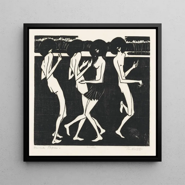 Papouas dansants - Johannes Frederik Engelbert ten Klooster — framed artwork on a wall