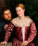 a double portrait of a Venetian woman and her cavalier - Paris Bordone — artwork view