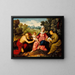 Virgin and Child with Saints Jerome and Francis - Paris Bordone — framed artwork on a wall
