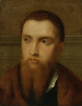 Paris Bordone - Portrait Of A Bearded Man Head And Shoulders In An Interior.webp