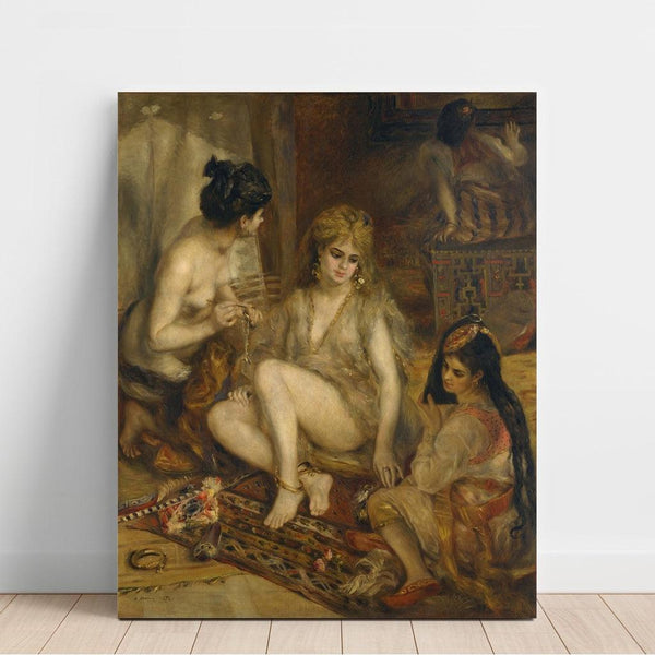 Reproduction of the painting Parisiennes in Algerian costume or harem - Pierre-Auguste Renoir