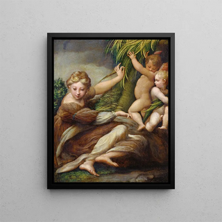 Parmigianino - Female Martyr with Angels Saint Catherine of Alexandria.webp