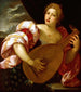 Young woman playing the lute - Parrasio Micheli — artwork view