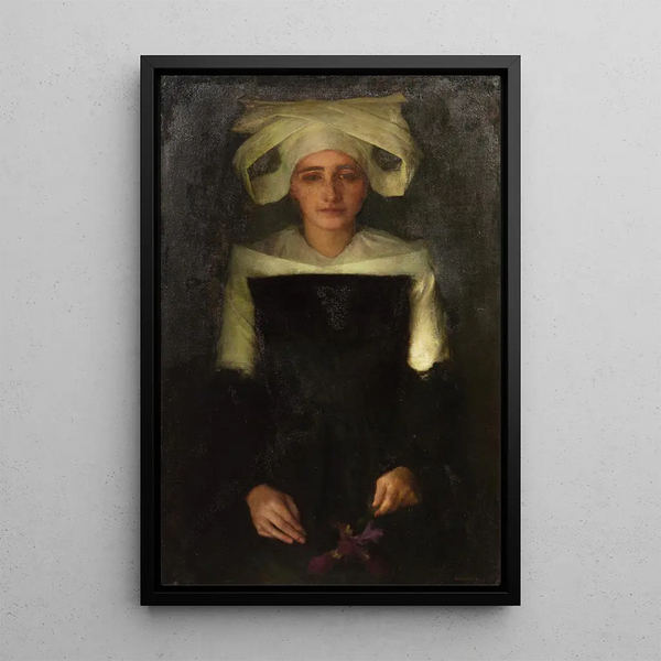 Reflection - Pascal-Adolphe-Jean Dagnan-Bouveret — framed artwork on a wall