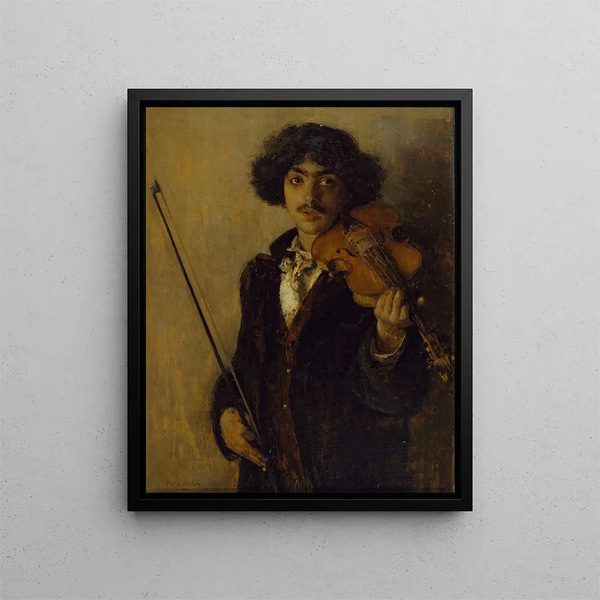 The Musician - Pascal-Adolphe-Jean Dagnan-Bouveret — framed artwork on a wall