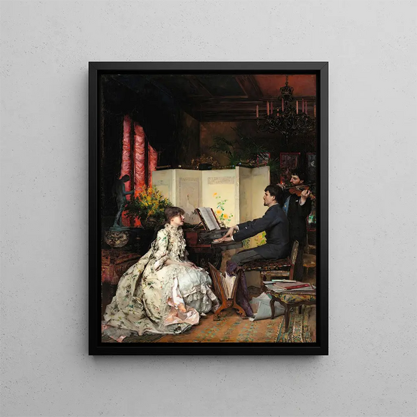 The duo - Pascal-Adolphe-Jean Dagnan-Bouveret — framed artwork on a wall