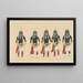 Kachinas with long hair - Patricio Toya — framed artwork on a wall