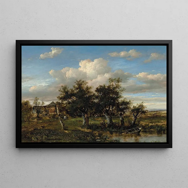 An old farm near St Albans - Patrick Nasmyth — framed artwork on a wall