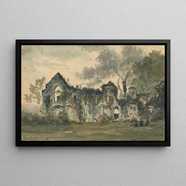 Abbey of Netley - Patrick Nasmyth — framed artwork on a wall