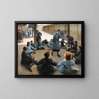 The Game of the Ferret - Paul-Albert Bartholomé — framed artwork on a wall