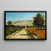 Provence Landscape Painting, view of Saint-Saturnin-lès-Apt - Paul-Camille Guigou — framed artwork on a wall