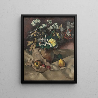 PaulElie Gernez - Still life with flowers pears and apples.webp