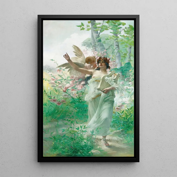 Allegory of Music - Paul-François Quinsac — framed artwork on a wall