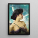 Portrait of a Lady as Diana also called A Beauty in Violet - Paul-François Quinsac — framed artwork on a wall