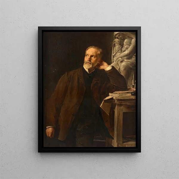 Portrait of sculptor Eugène Guillaume - Paul-Jacques-Aimé Baudry — framed artwork on a wall