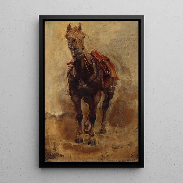 Study of a horse for the equestrian portrait of Count Palikao - Paul-Jacques-Aimé Baudry — framed artwork on a wall