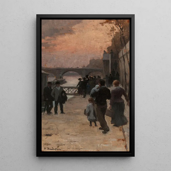 The Evening Paris - Paul Albert Baudouin — framed artwork on a wall