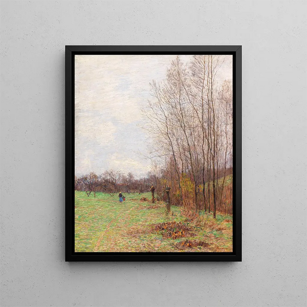 Lisière de forêt au début du printemps probablement près de Göppeln - Paul Baum — framed artwork on a wall