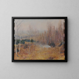 L'Hiver dans la montagne de Reims - Paul Bocquet — framed artwork on a wall