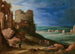 Capriccio painting of the Via Appia Antica near Rome with the Cecilia Metella tomb and the Claudius aqueduct - Paul Bril — artwork view