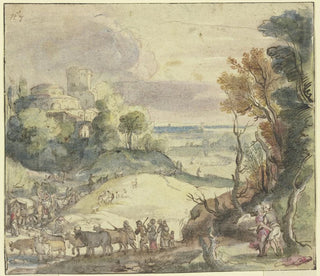 Jacob wrestling with the angel - Paul Bril — artwork view