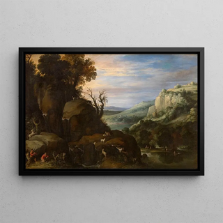 Landscape Painting - Paul Bril — framed artwork on a wall
