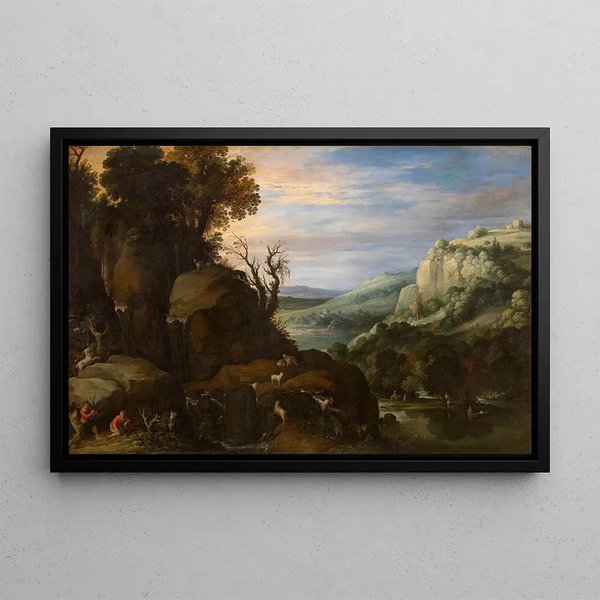 Landscape Painting - Paul Bril — framed artwork on a wall