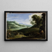 Landscape Painting with Hunters - Paul Bril — framed artwork on a wall
