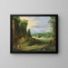 Landscape with Men Playing Chicane - Paul Bril — framed artwork on a wall